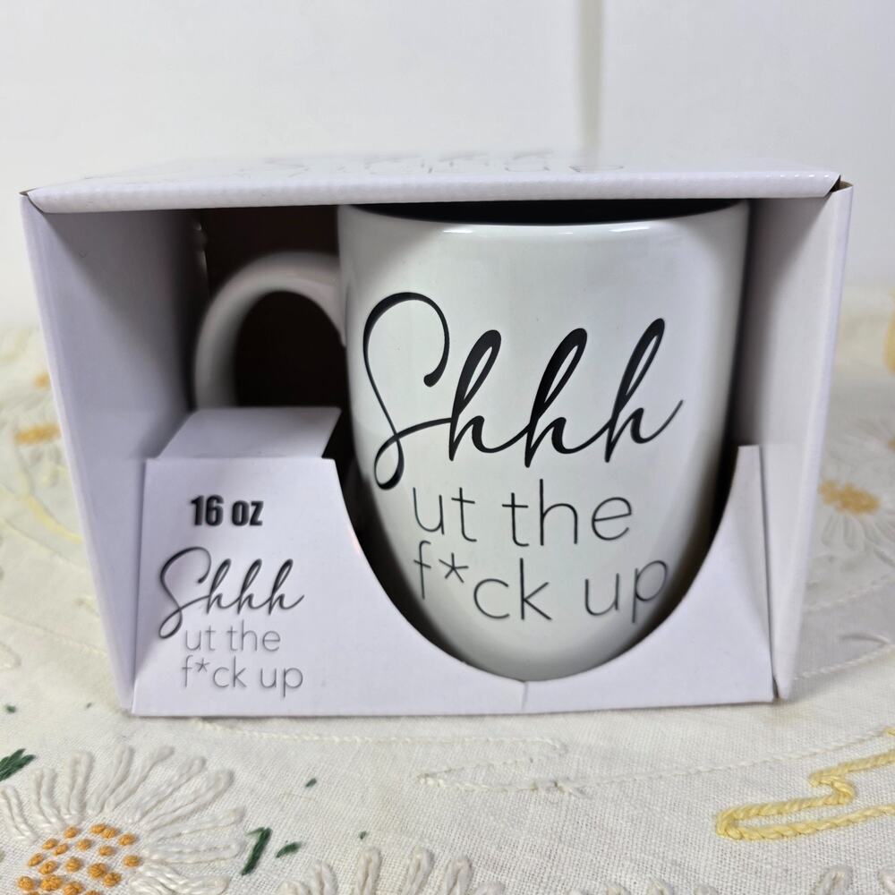 Island Dogs Shhh Shut the F*ck Up 16 Oz Novelty Coffee Mug New in Box